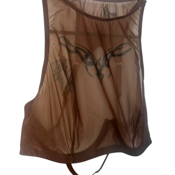 Savage x Fenty Tattooed Tricot High-Neck Bra - 32D (Sold Out!) - Picture 7 of 9